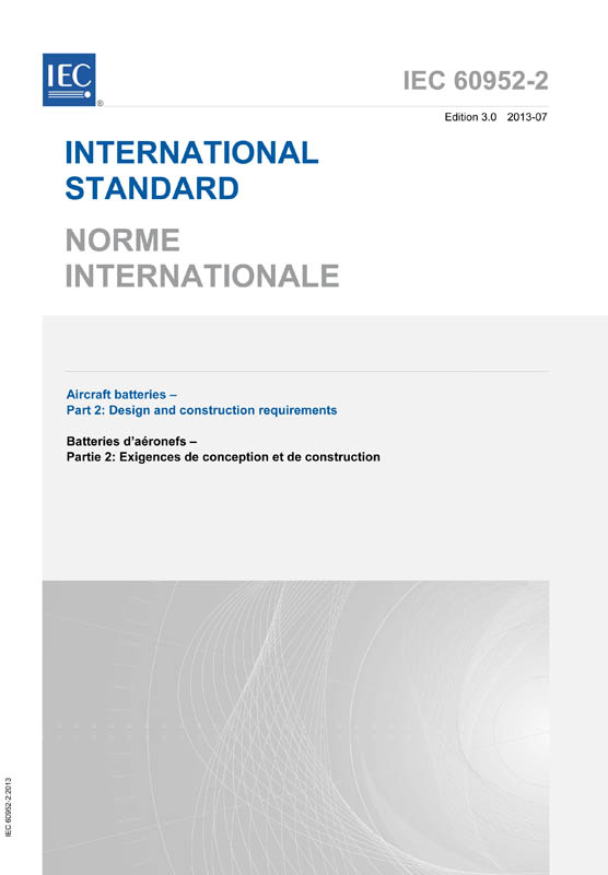 Cover IEC 60952-2:2013